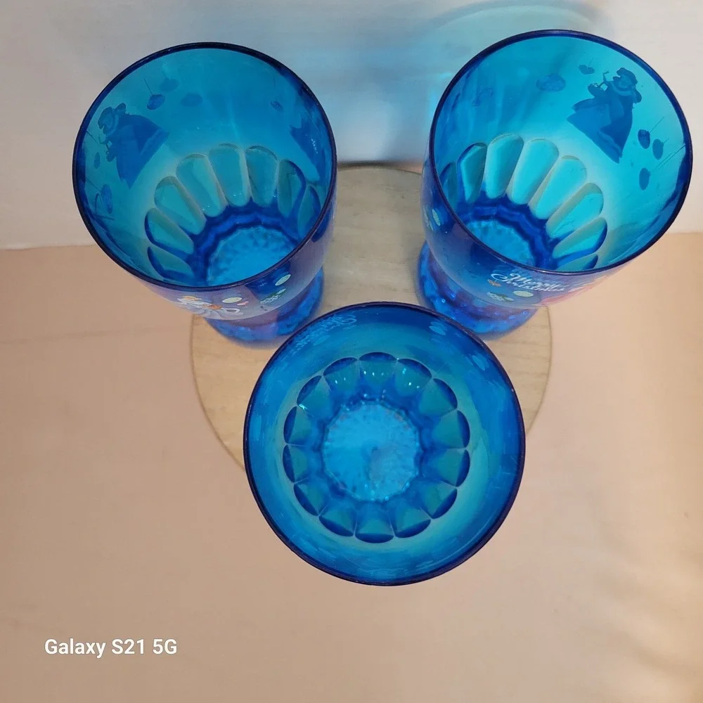 Disney Princess Merry Christmas Light Up Tumblers Ariel Belle Cinderella set 3